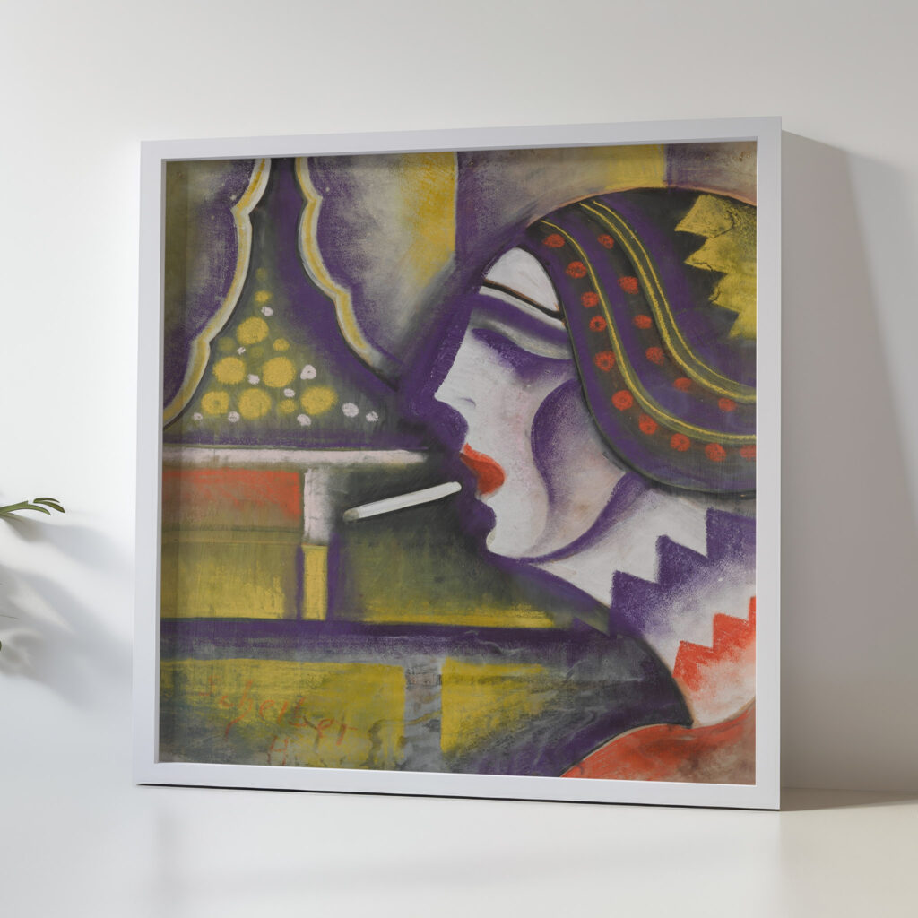 Dame mit Cigarette Lady with a Cigarette Hugo Scheiber 5 mockup