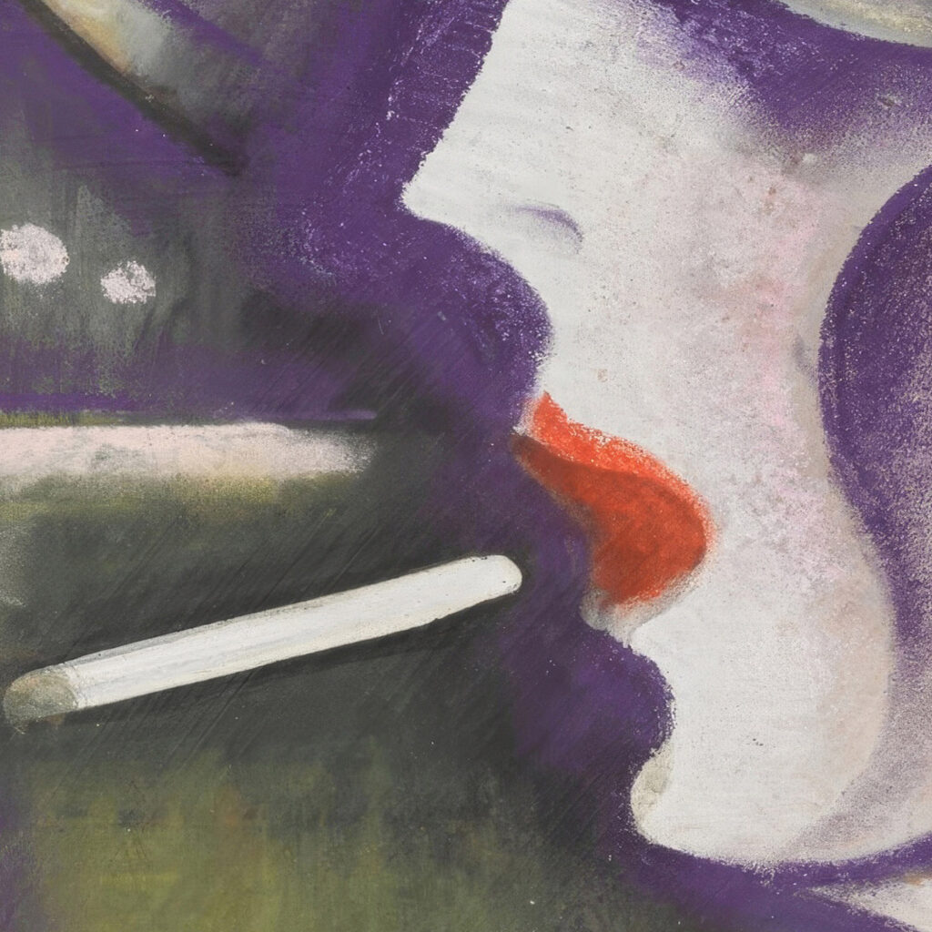 Dame mit Cigarette Lady with a Cigarette Hugo Scheiber 8 mockup