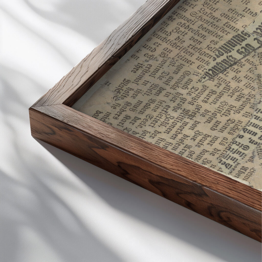 Dame und Zuchthaus around 1941 Karl Wiener close up dark wood mockup