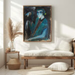 Damenbildnis mit Lilie 1914 Hermann Stenner 5 mockup