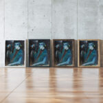 Damenbildnis mit Lilie 1914 Hermann Stenner framed posters mockup