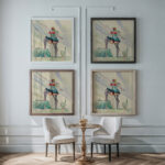 Damon 1942 Karl Wiener framed posters mockup