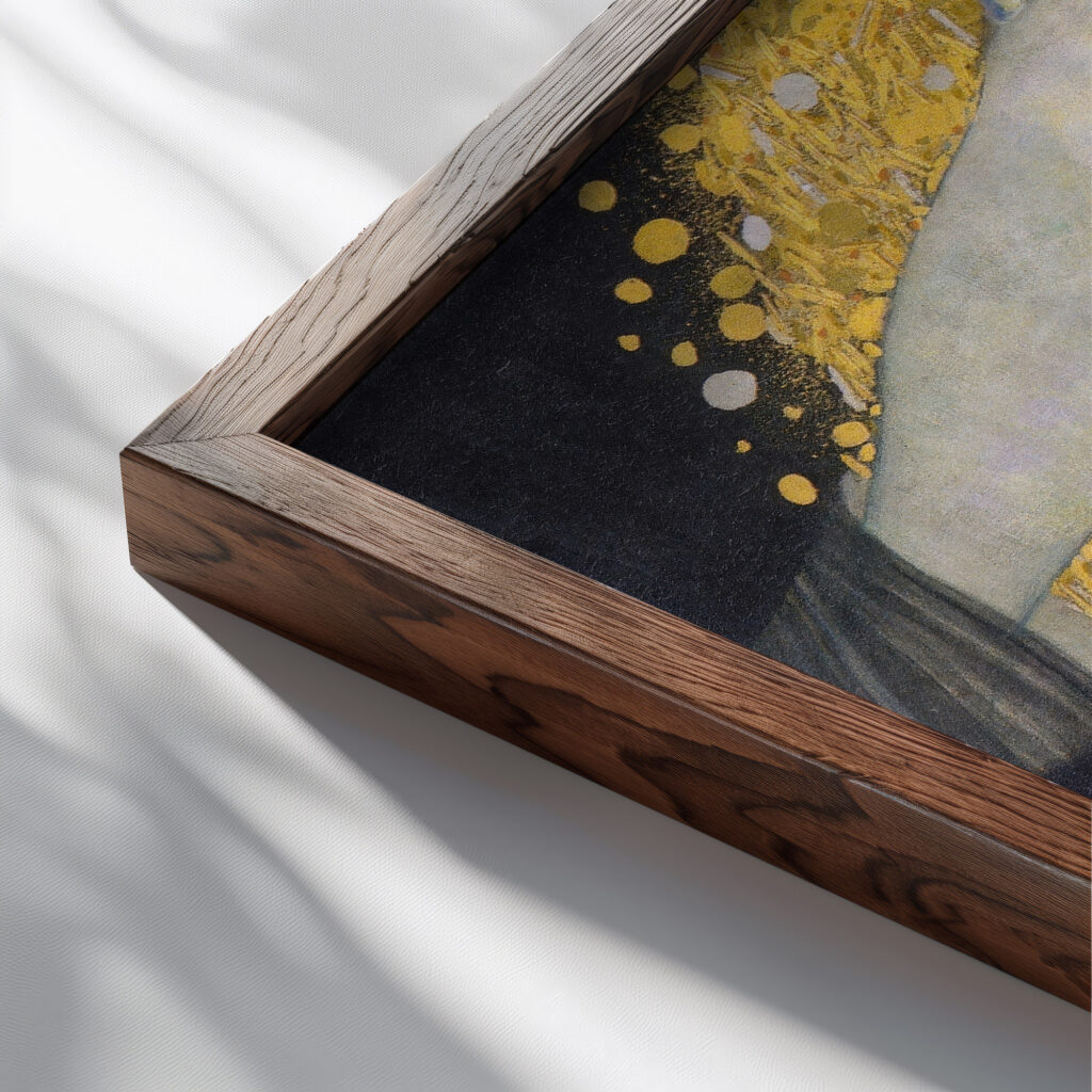 Danae 1907 Gustav Klimt close up dark wood mockup