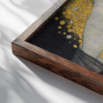 Danae 1907 Gustav Klimt close up dark wood mockup