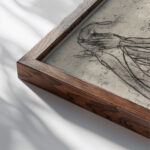 Dancing 1922 Wilhelm Oesterle close up dark wood mockup