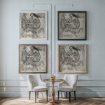 Dancing 1922 Wilhelm Oesterle framed posters mockup