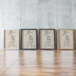 Dancing Figure 1910 1915 Henri Gaudier Brzeska 4 framed posters mockup