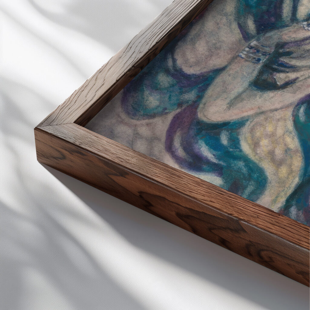 Dancing Figure ca. 1920–21 Pavel Tchelitchew close up dark wood mockup
