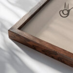 Dancing Figure in Profile 1910 1915 Henri Gaudier Brzeska close up dark wood mockup