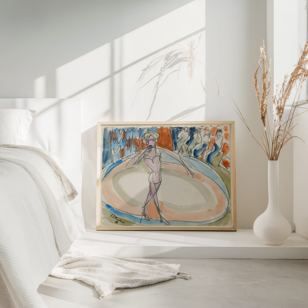 Dancing woman at the cabaret ca 1913 Ernst Ludwig Kirchner 4 mockup