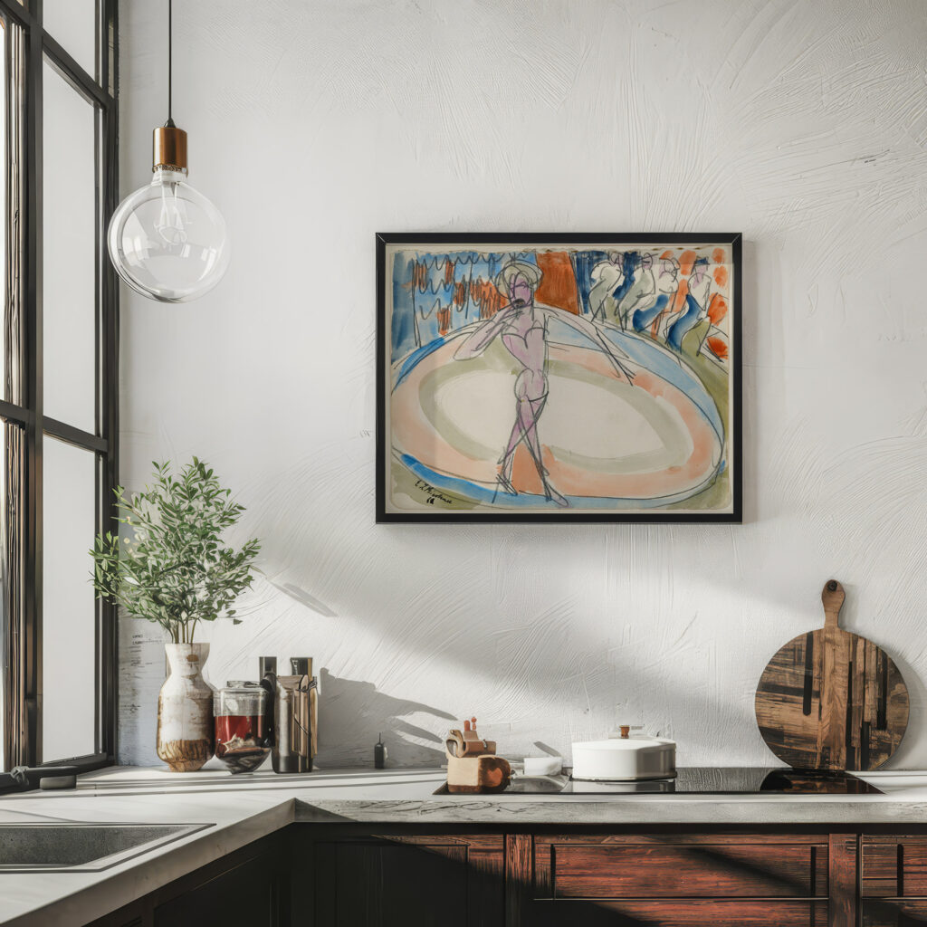 Dancing woman at the cabaret ca 1913 Ernst Ludwig Kirchner 6 mockup