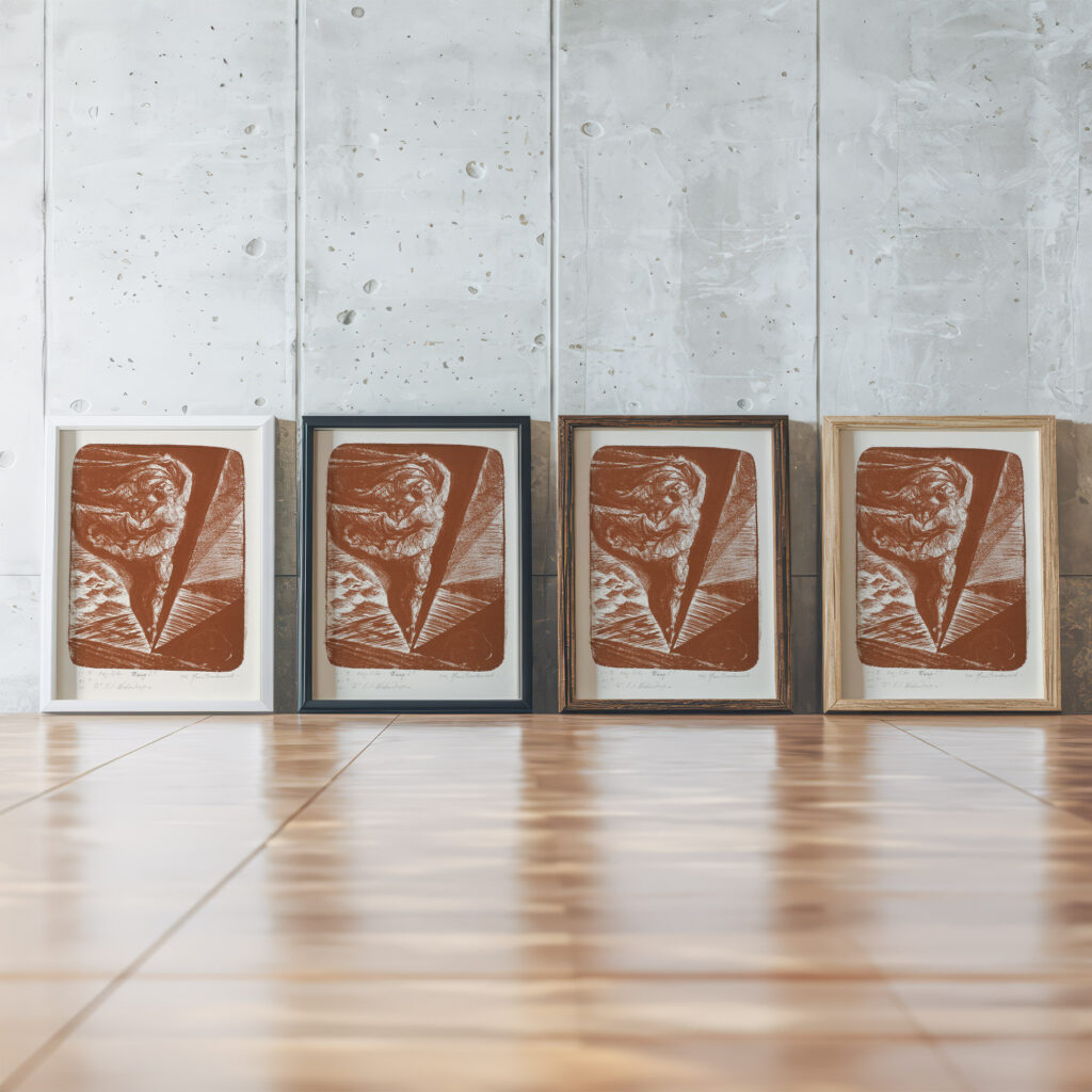 Dans L.F. 1922 Henri Braakensiek framed posters mockup