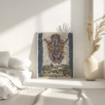 Dansende vrouwenfiguur boven een landschap 1891 Leo Gestel 4 mockup