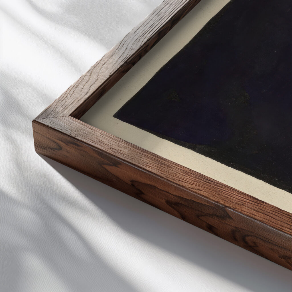 Das Dunkel around 1923 Karl Wiener close up dark wood mockup