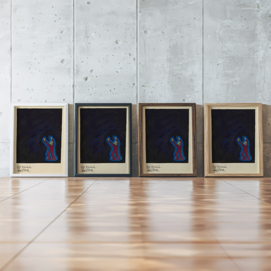 Das Dunkel around 1923 Karl Wiener framed posters mockup