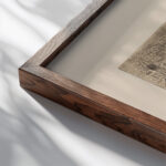 Das Hindudorf 1930 Paul Gangolf close up dark wood mockup