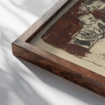 Das Mahl im Sanatorium 1916 Ernst Ludwig Kirchner close up dark wood mockup