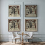 Das Mahl im Sanatorium 1916 Ernst Ludwig Kirchner framed posters mockup