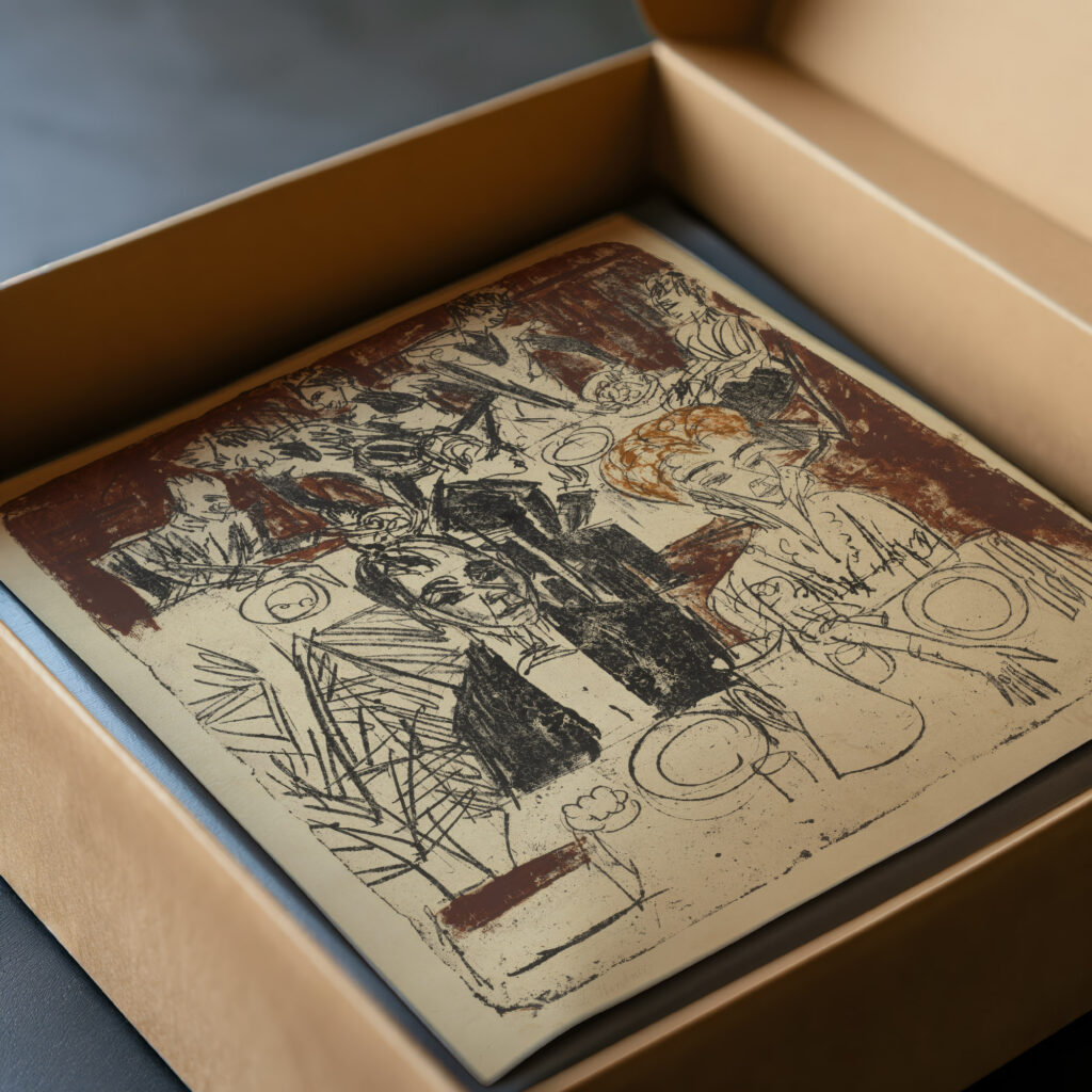 Das Mahl im Sanatorium 1916 Ernst Ludwig Kirchner video mockup