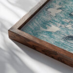 Das Scheerhorn im Schnee und der Griesstock 1936 August Babberger close up dark wood mockup