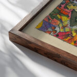 Das altbekannte originelle Abendlokal around 1919 Karl Wiener close up dark wood mockup