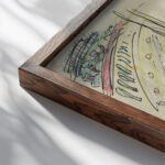 Das leere Cafe The Empty Cafe 1918 Walter Gramatte close up dark wood mockup