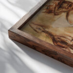 David und Saul 1919 Christian Rohlfs close up dark wood mockup