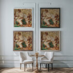 David und Saul 1919 Christian Rohlfs framed posters mockup