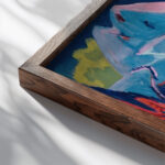 Davos in Winter. Davos in Snow 1923 Ernst Ludwig Kirchner close up dark wood mockup