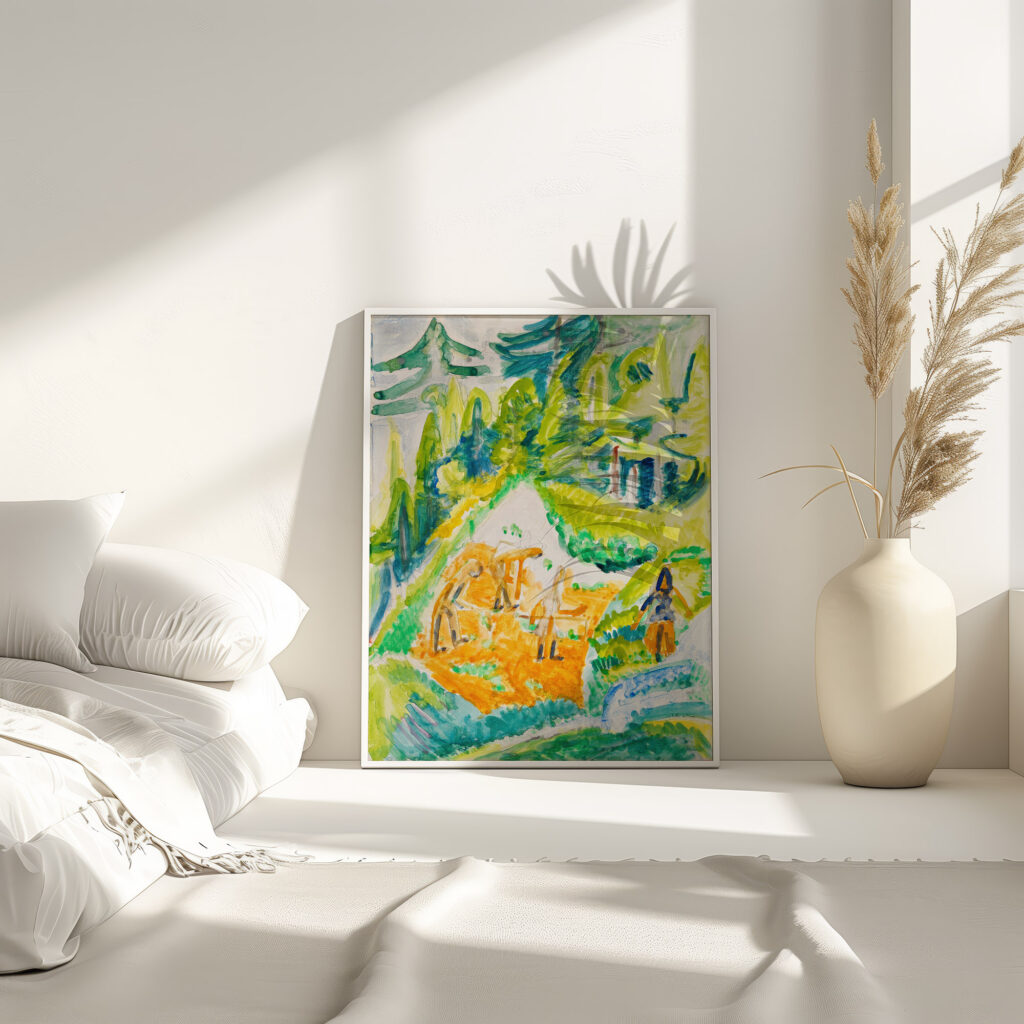 Davoser Landschaft mit Bergbauern 1919 Ernst Ludwig Kirchner 4 mockup