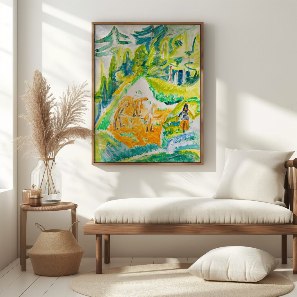 Davoser Landschaft mit Bergbauern 1919 Ernst Ludwig Kirchner 5 mockup