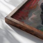 Dawn 1941 Arnold Peter Weisz Kubincan close up dark wood mockup