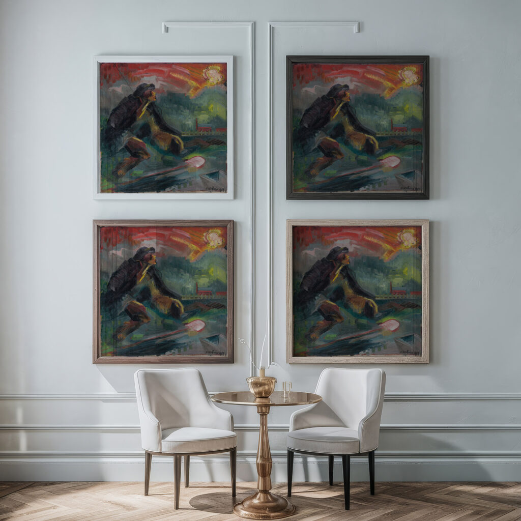 Dawn 1941 Arnold Peter Weisz Kubincan framed posters mockup