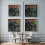 Dawn 1941 Arnold Peter Weisz Kubincan framed posters mockup