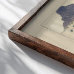 De berg Rokko 1916 Akamatsu Rinsaku close up dark wood mockup