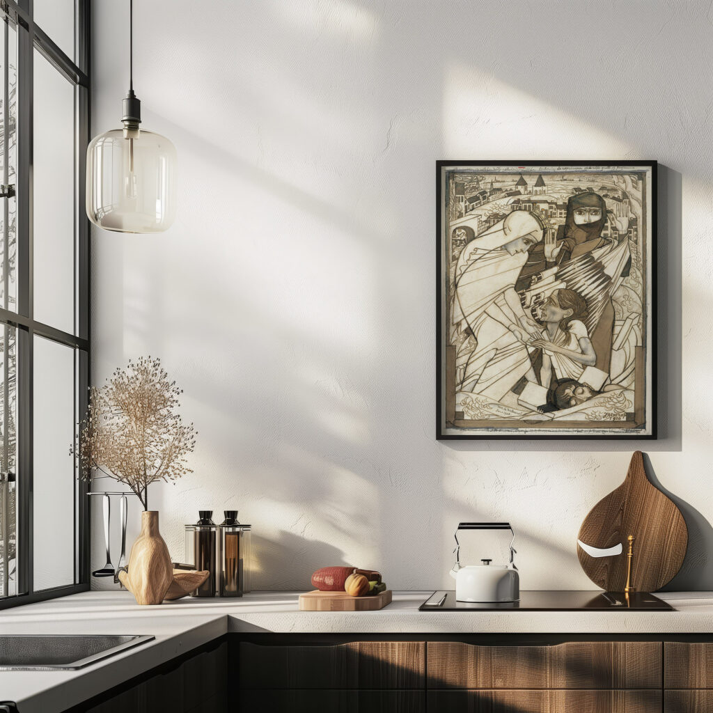 De hulpverlening tijdens de watersnood van 1926 symbolisch voorgesteld 1926 Jan Toorop 6 mockup