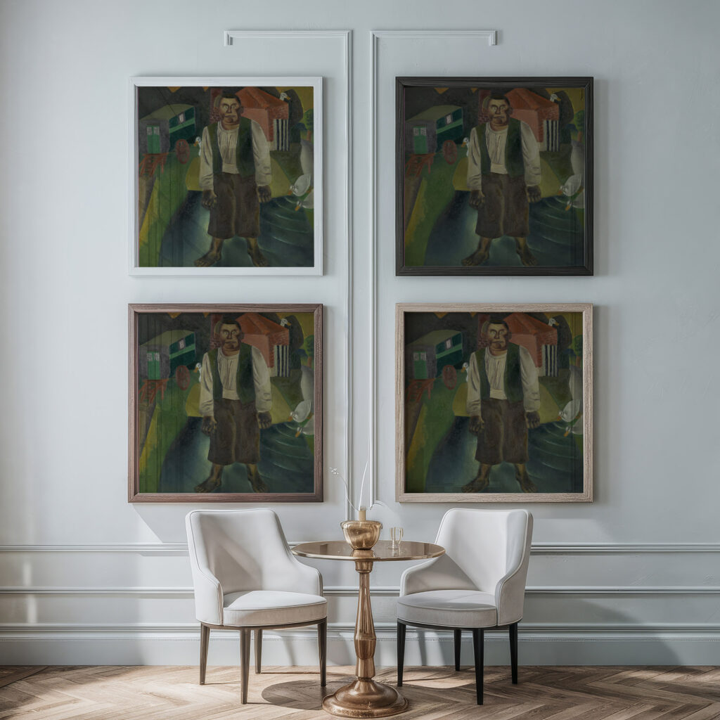 De idioot bij de vijver 1926 Frits van den Berghe framed posters mockup