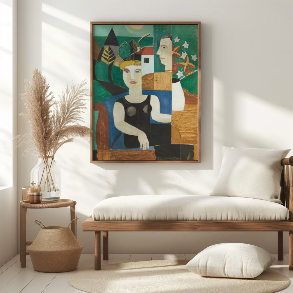 De kunstenaar en zijn vrouw bij maanlicht 1927 Gustave De Smet 5 mockup