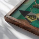 De kunstenaar en zijn vrouw bij maanlicht 1927 Gustave De Smet close up dark wood mockup