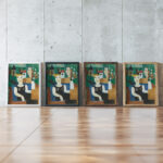 De kunstenaar en zijn vrouw bij maanlicht 1927 Gustave De Smet framed posters mockup