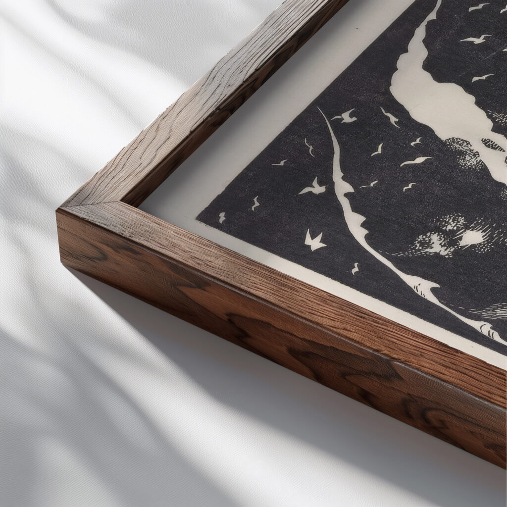 De vloed 1940 Bernard Essers close up dark wood mockup