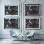 De vloed 1940 Bernard Essers framed posters mockup