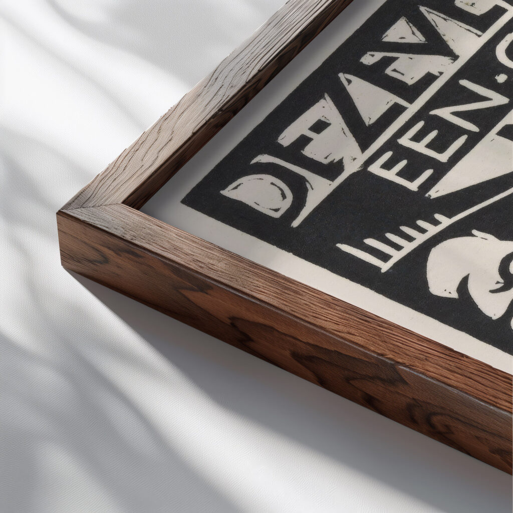 De zeven broeders 1921 Henri Jonas close up dark wood mockup