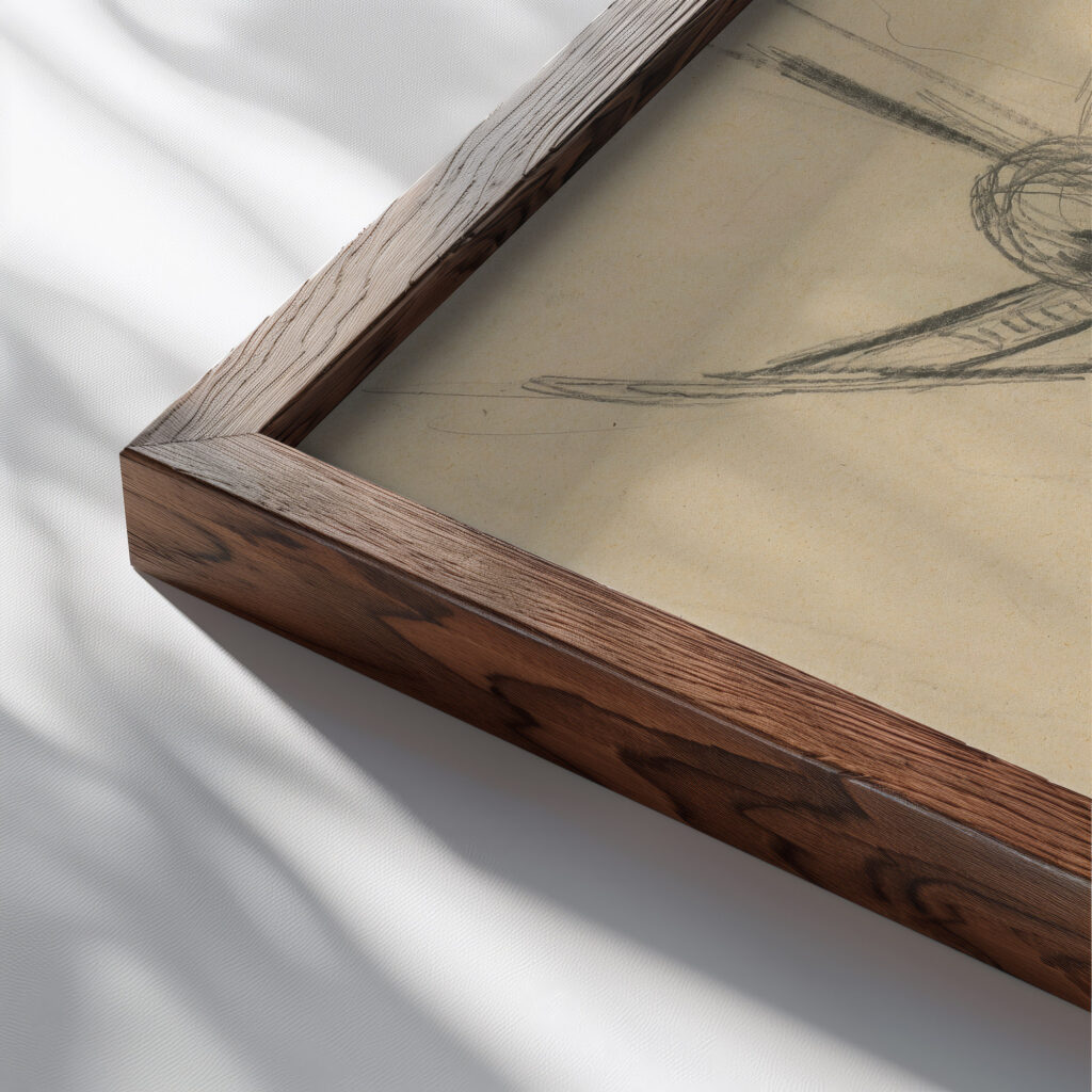 Death Study for the Painting Bartholomews Night 1936 Cyprian Majernik close up dark wood mockup