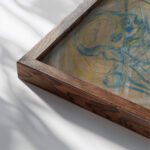 Death and Crystallization 1909 Edvard Munch close up dark wood mockup