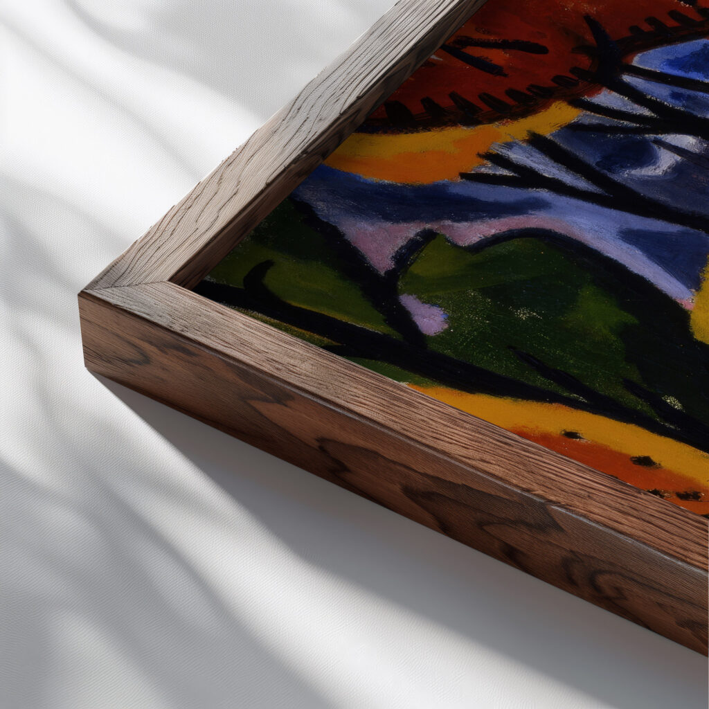 Decor Slav ca. 1915 Henry Lyman Sayen close up dark wood mockup