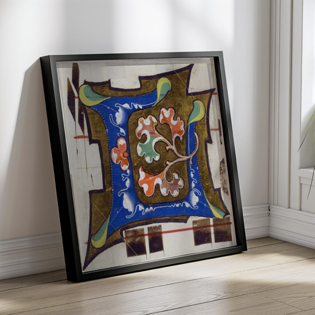 Decorated Initial ‘L with Flowers from a Choir Book 1300–1399 Unknown 4 mockup