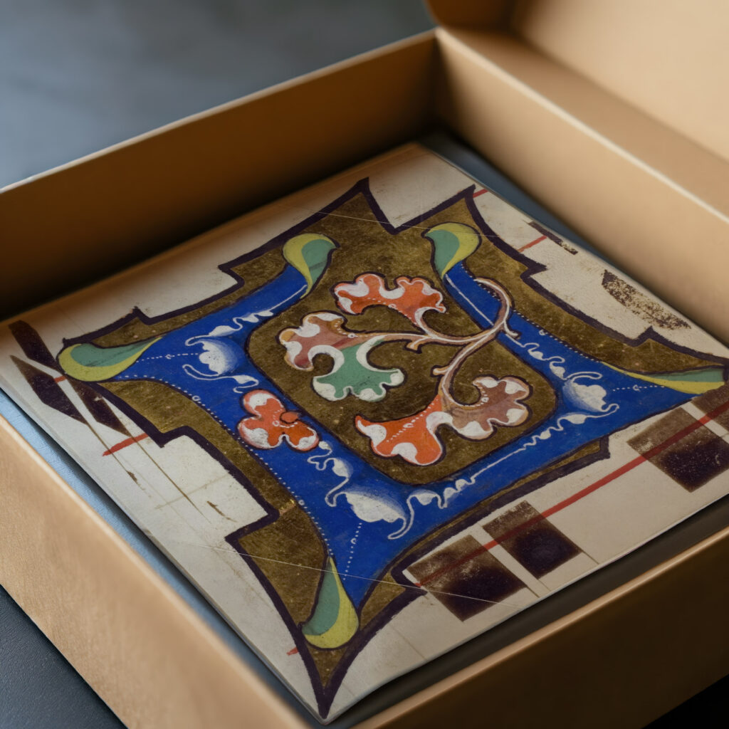 Decorated Initial ‘L with Flowers from a Choir Book 1300–1399 Unknown video mockup