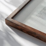 Decoratief ontwerp 1874 Carel Adolph Lion Cachet 10 close up dark wood mockup