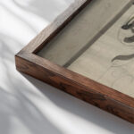 Decoratief ontwerp 1874 Carel Adolph Lion Cachet 5 close up dark wood mockup